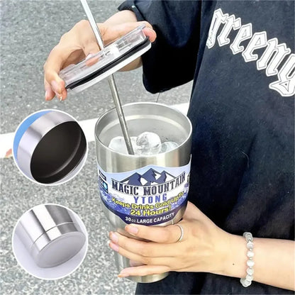 New Fashion Thermo Bottle 30Oz Car Cup Termos Stainless Steel Coffee Beer Juice Mugs Water Thermos for Men Free Shipping 스포츠 물병