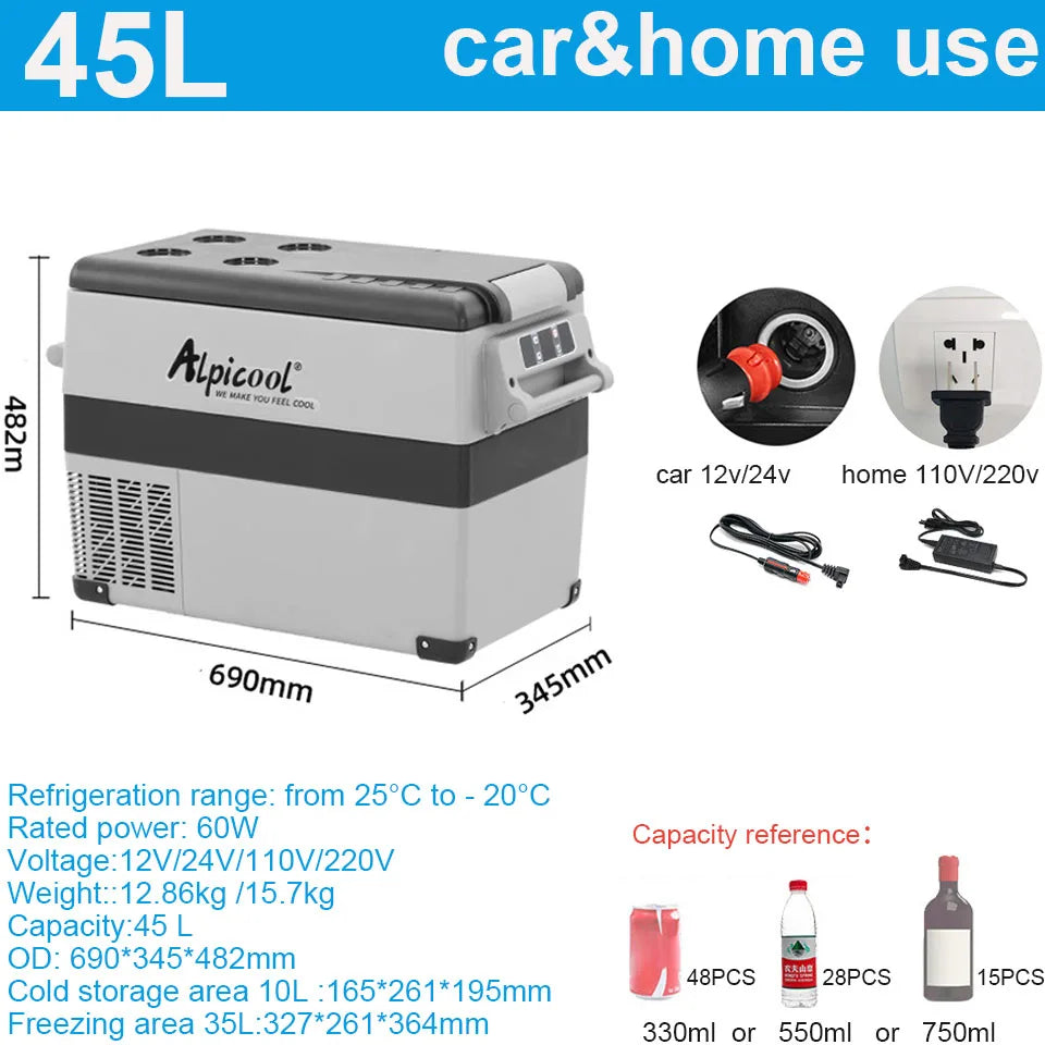 35L 12V/24V ELECTRIC COOLER | ALPICOOL® - FREEZEME