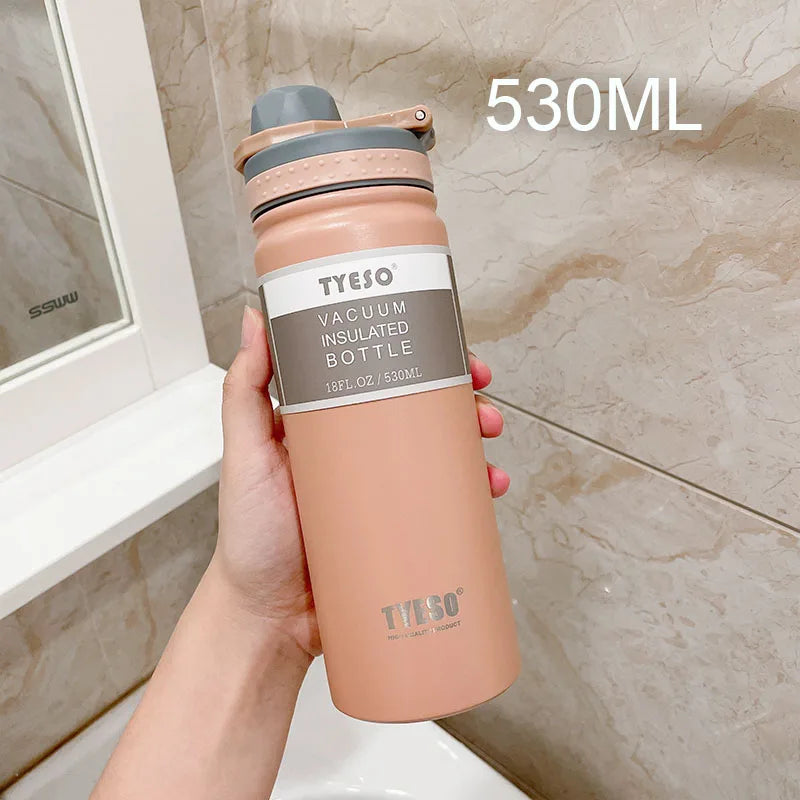530ML  Thermal Water Bottle Stainless Steel Coffee Thermal Mug Vacuum Flask Insulated Sport Travel Thermos Cup Kettle