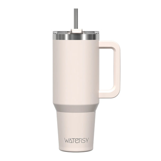 40Oz/1200Ml Tumbler with Handle and Straw Lid Large Capacity Stainless Steel Thermal Cup Keep Coffee Beer Cold Vacuum