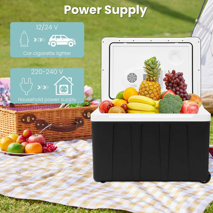 WOLTU Mini Réfrigérateur pour Voiture & Camping, Glacière à Roulettes, Chaud-Froid 50L - FREEZEME