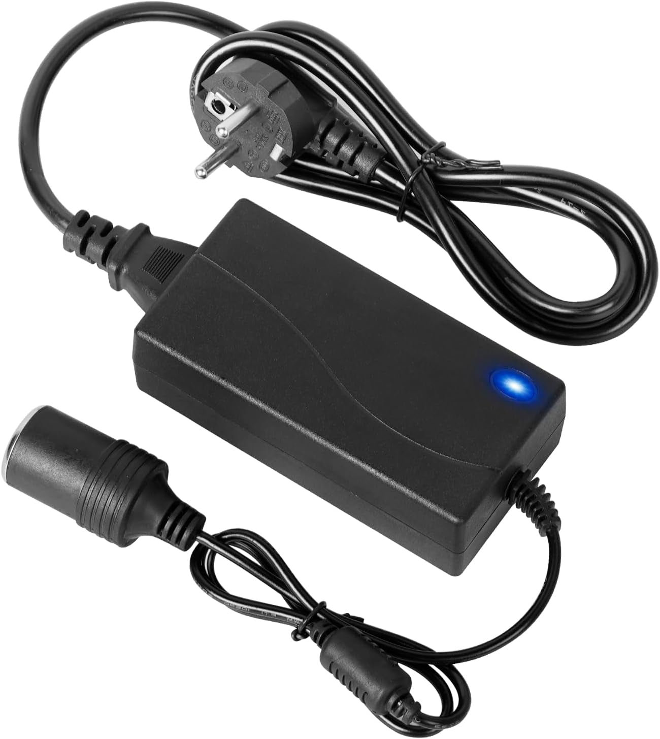 Adaptateur Allume Cigare Secteur, Transformateur 220V 12V Allume Cigare, 60W 5A Adaptateur Prise Allume Cigare Secteur, Pour Gonfleur Pneu Aspirateur Réfrigérateur - FREEZEME