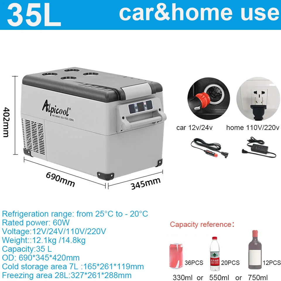 35L 12V/24V ELECTRIC COOLER | ALPICOOL® - FREEZEME