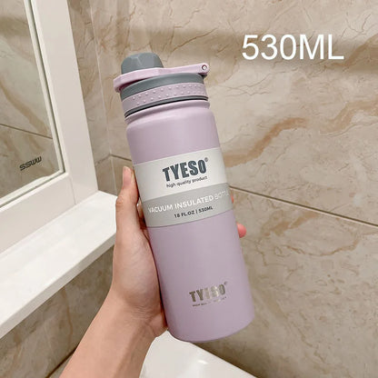 530ML  Thermal Water Bottle Stainless Steel Coffee Thermal Mug Vacuum Flask Insulated Sport Travel Thermos Cup Kettle